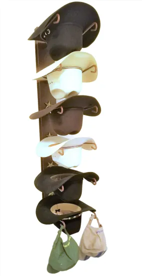 American Made Cowboy Hat Holder STAR 886 CT  6 Tier Hat Rack