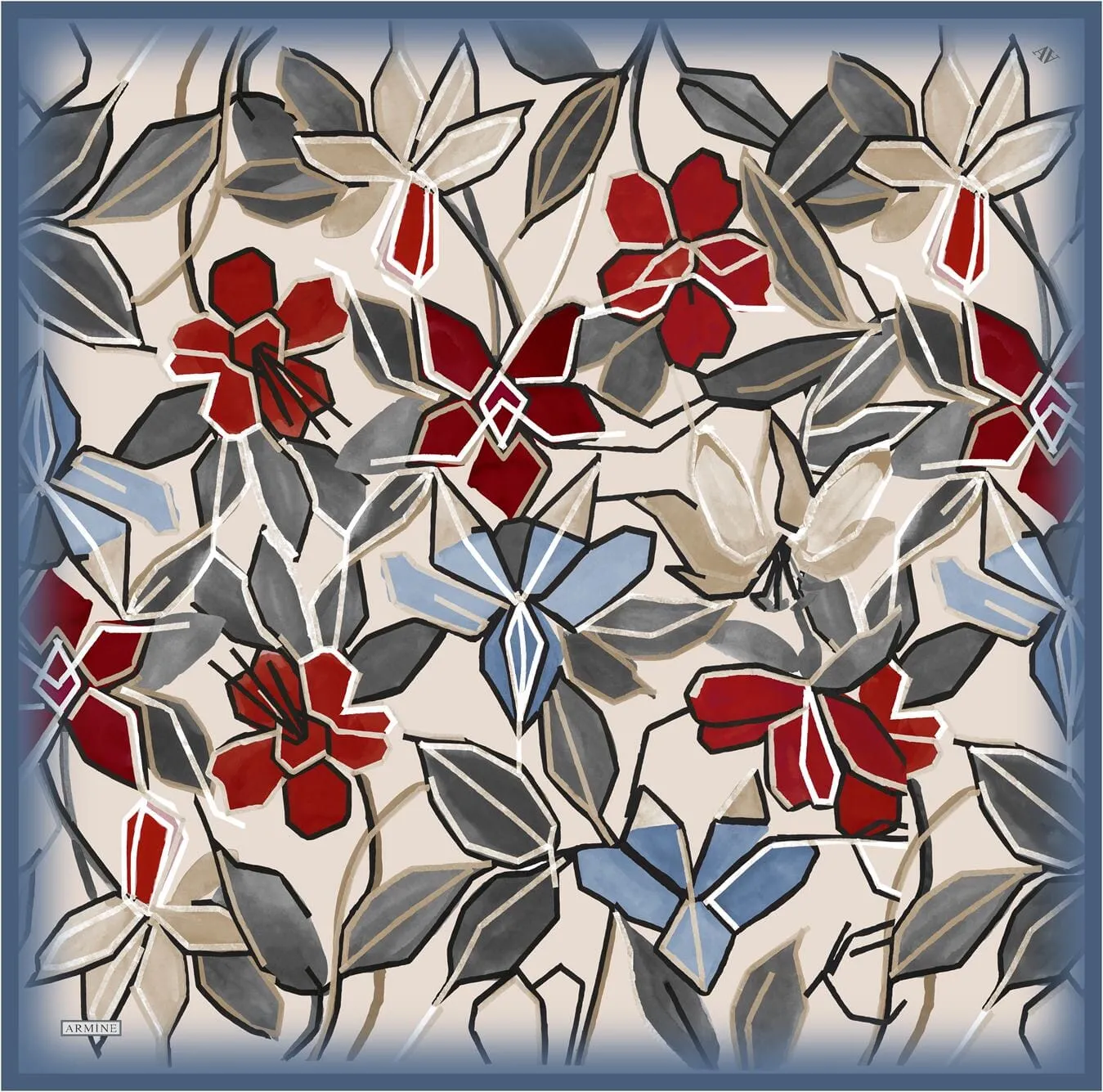 Armine Fion Floral Silk Scarf #5