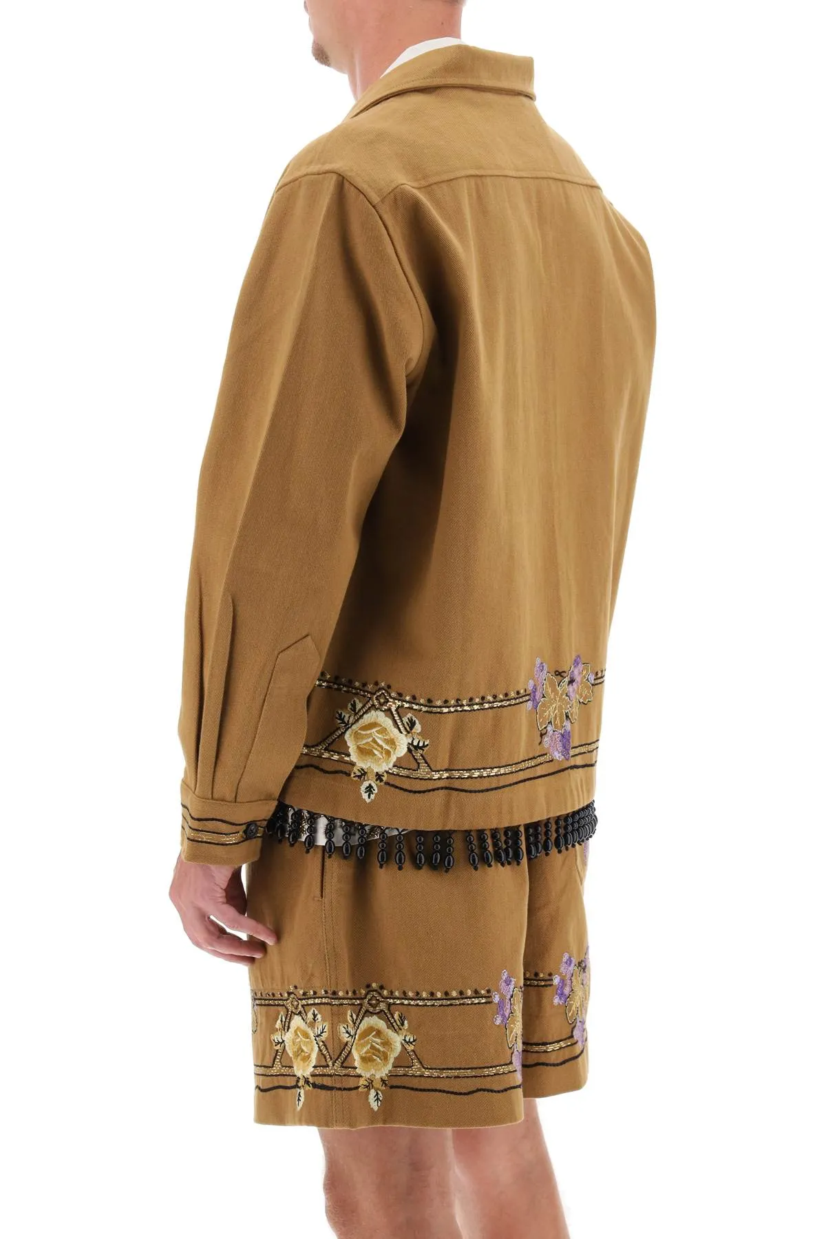 autumn royal overshirt with embroideries and beadworks