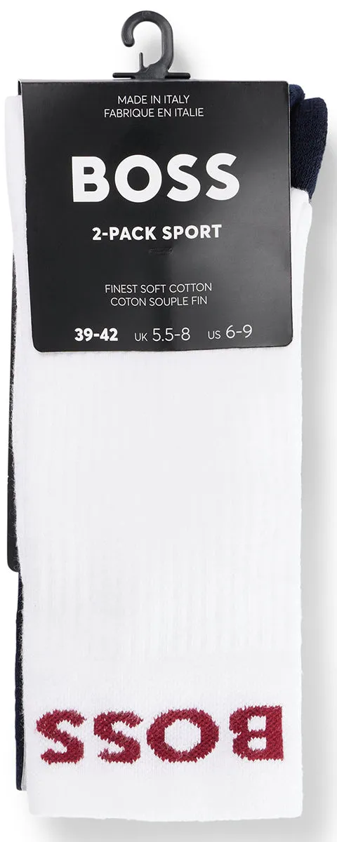 Boss 2 Pair Sport Socks In Black White For Men