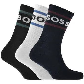 Boss 3 Pair Rib Strip In Multi Colour For Men