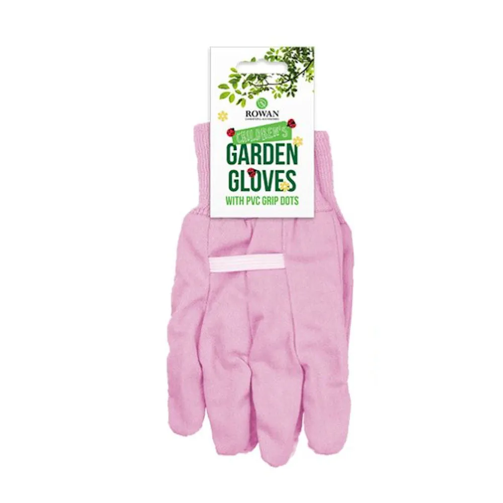 Children's Garden Gripper Gloves - Pink Protective Outdoor Handwear for Kids