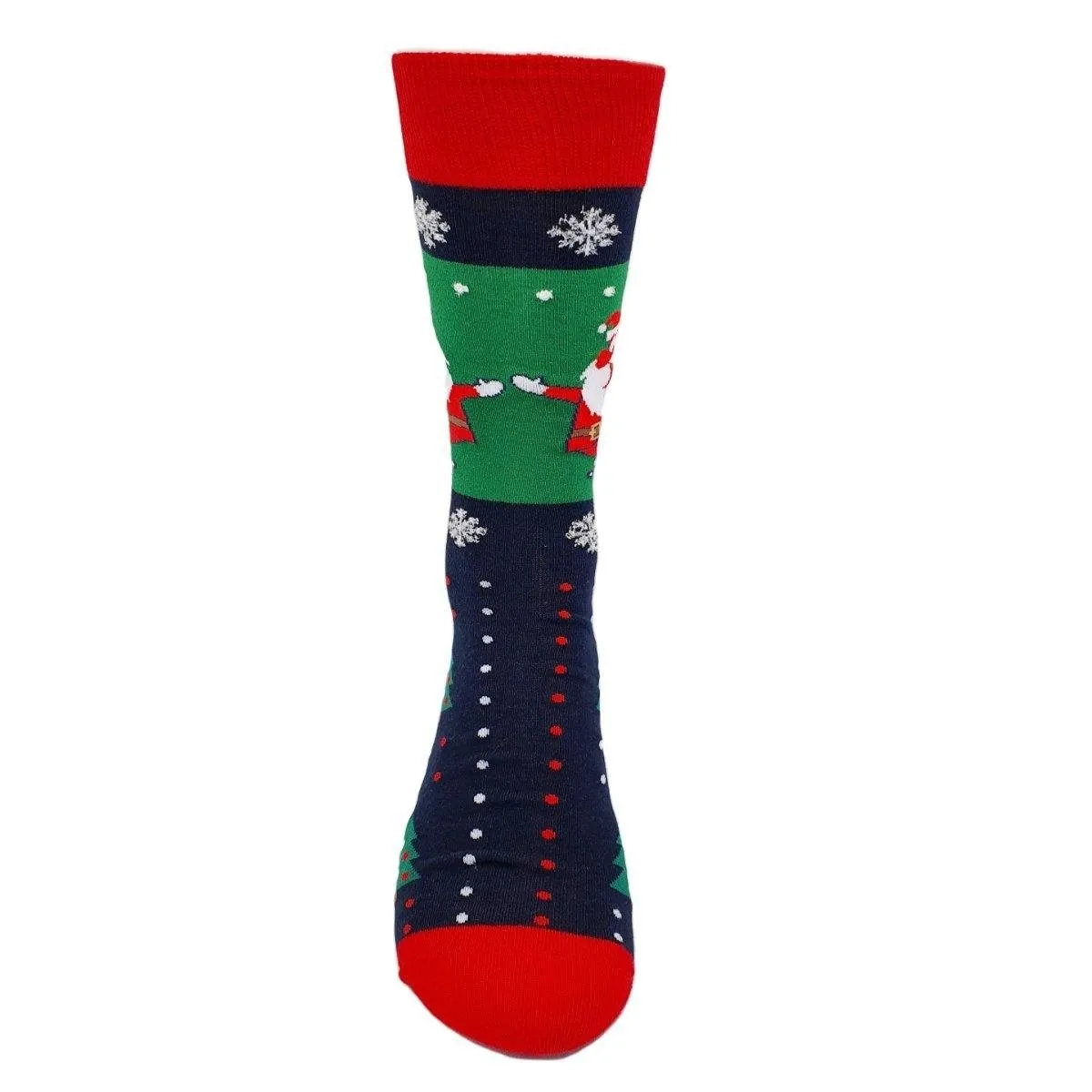 Christmas Socks Comical Santa 3D Snow Flake