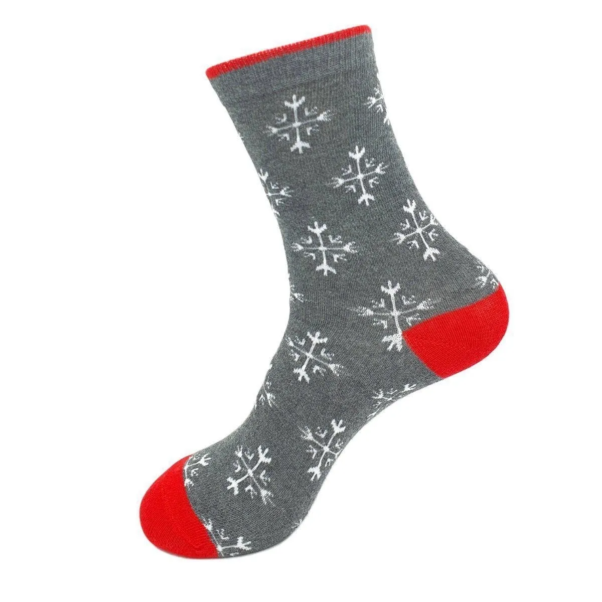 Christmas Socks Snow Flakes | Grey