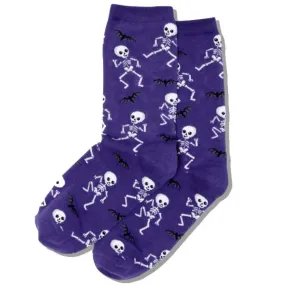 Dancing Skeletons Halloween Socks Women's Crew Sock