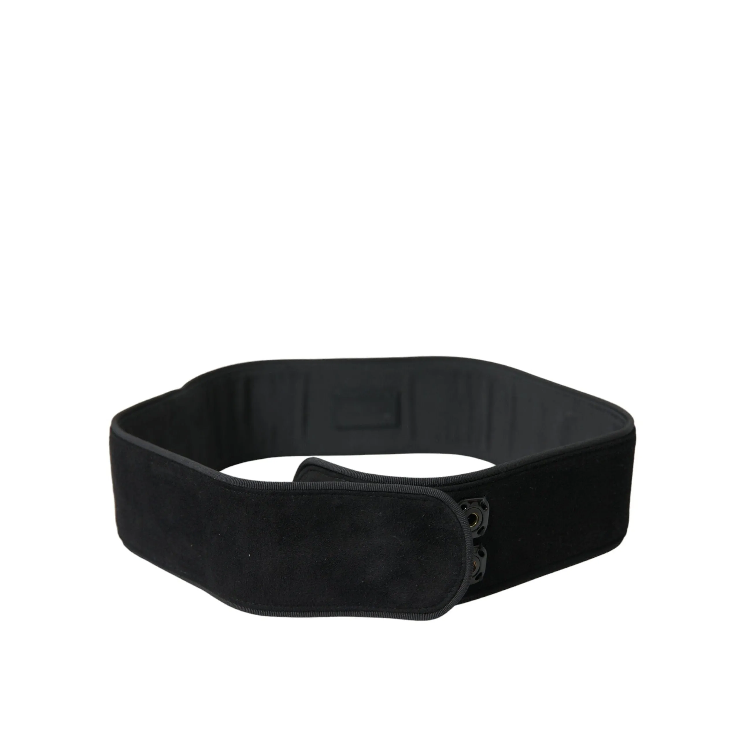 Dolce & Gabbana Elegant Suede Waist Belt in Timeless Black