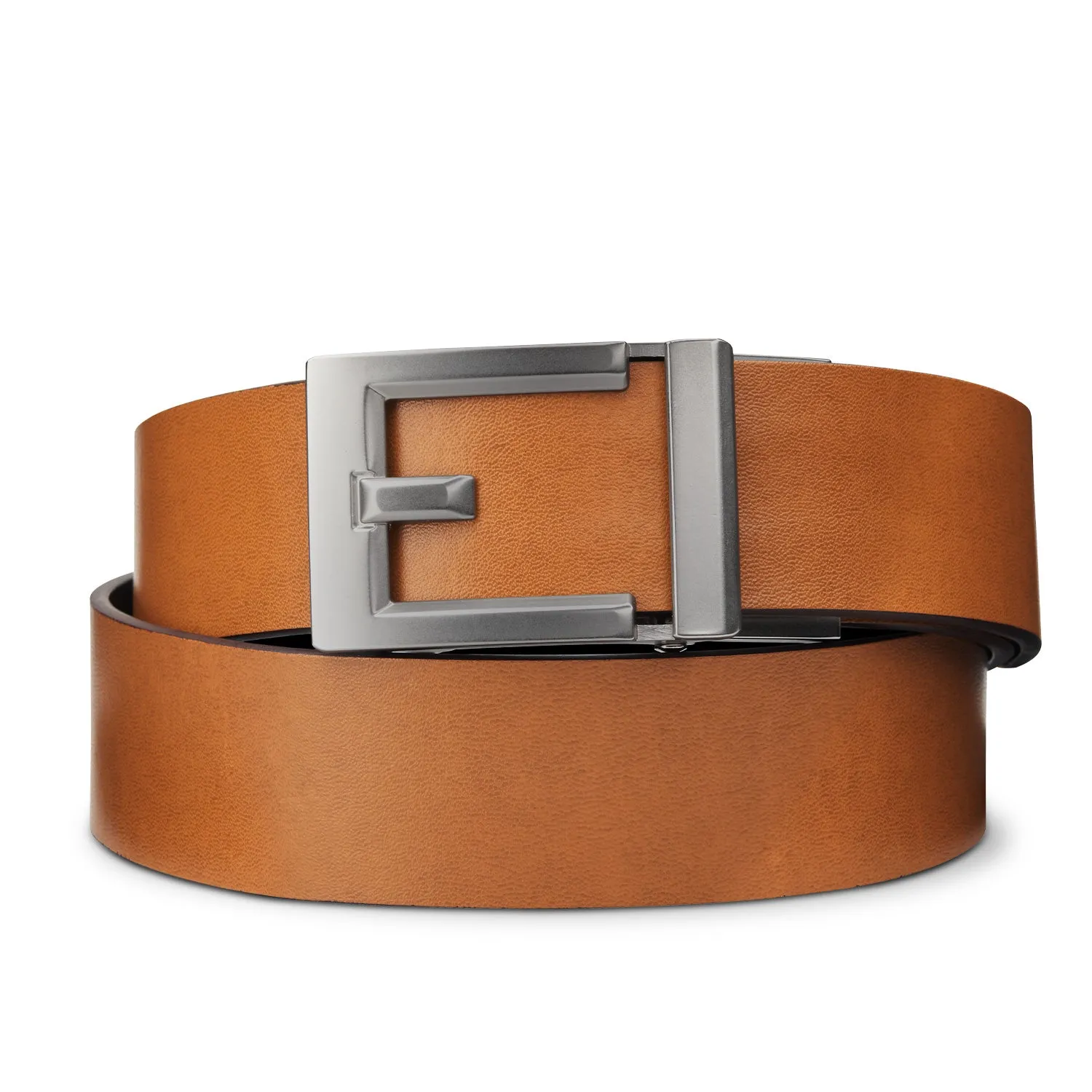 EXPRESS GUNMETAL BUCKLE  |  CLASSIC LEATHER BELT 1.37"