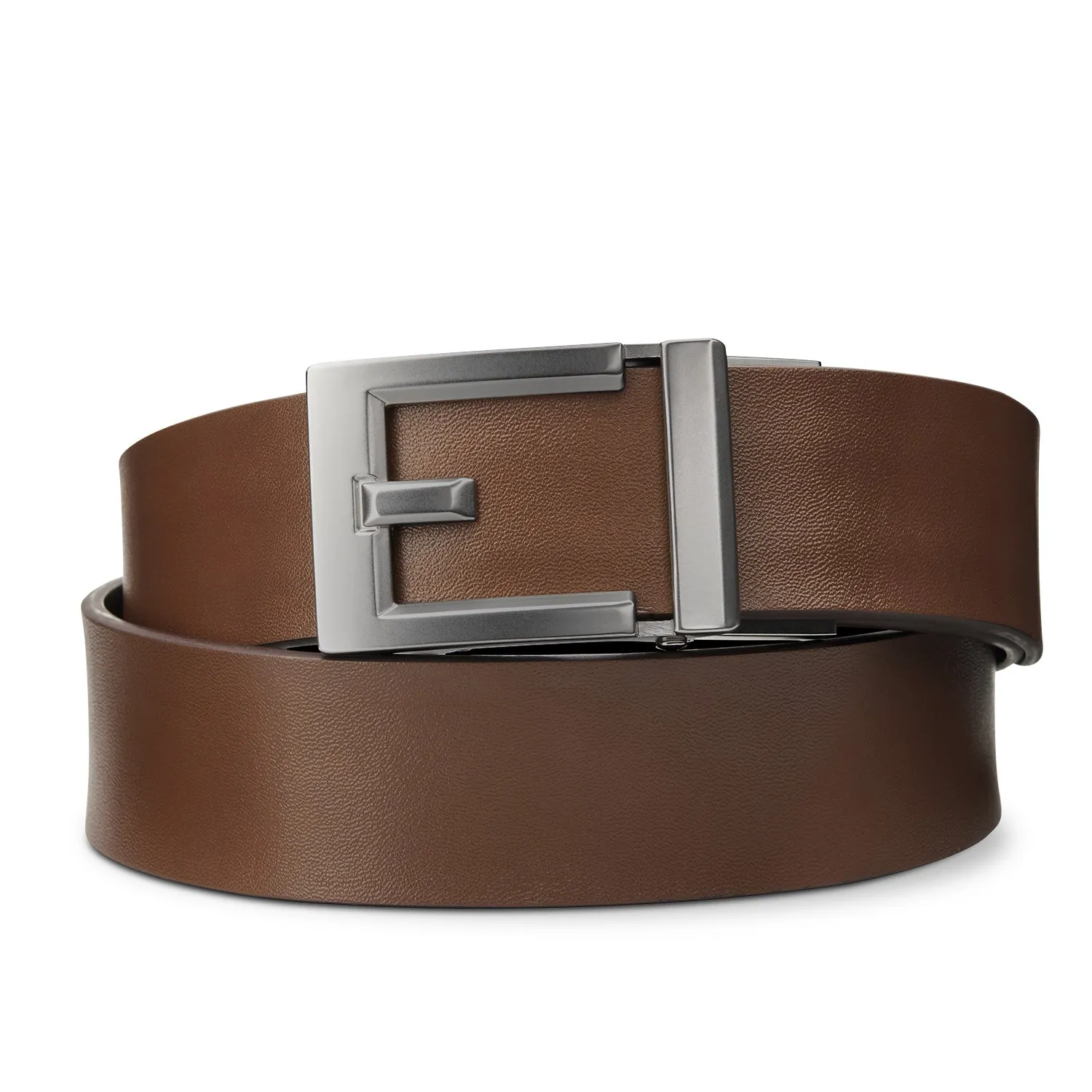 EXPRESS GUNMETAL BUCKLE  |  CLASSIC LEATHER BELT 1.37"