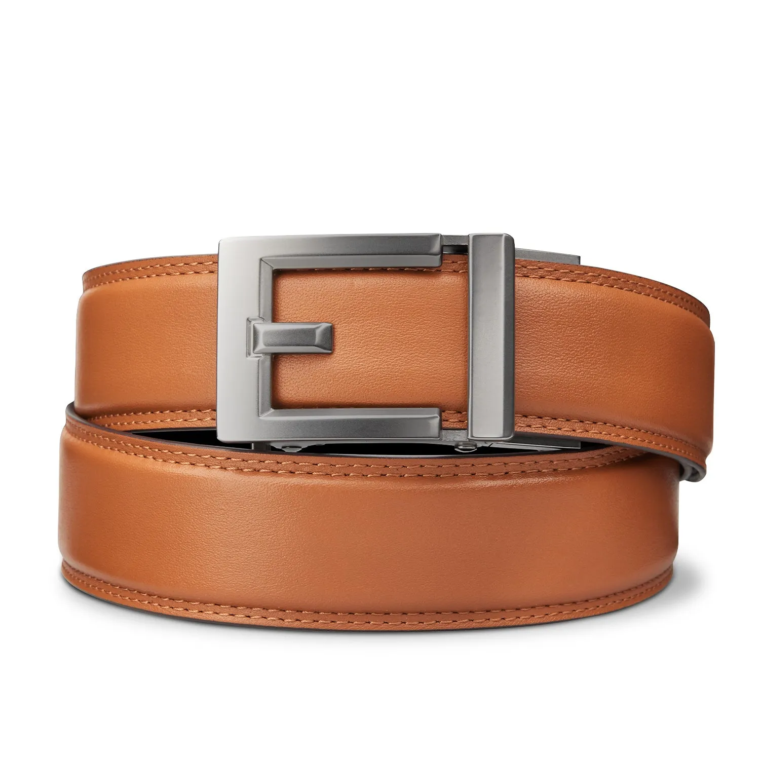 EXPRESS GUNMETAL BUCKLE  |  CLASSIC LEATHER BELT 1.37"