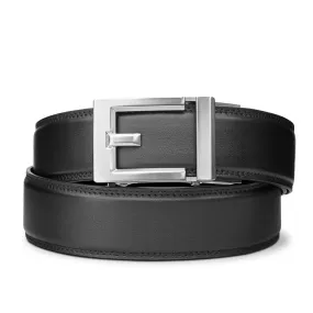 EXPRESS NICKEL BUCKLE | CLASSIC LEATHER BELT 1.37"