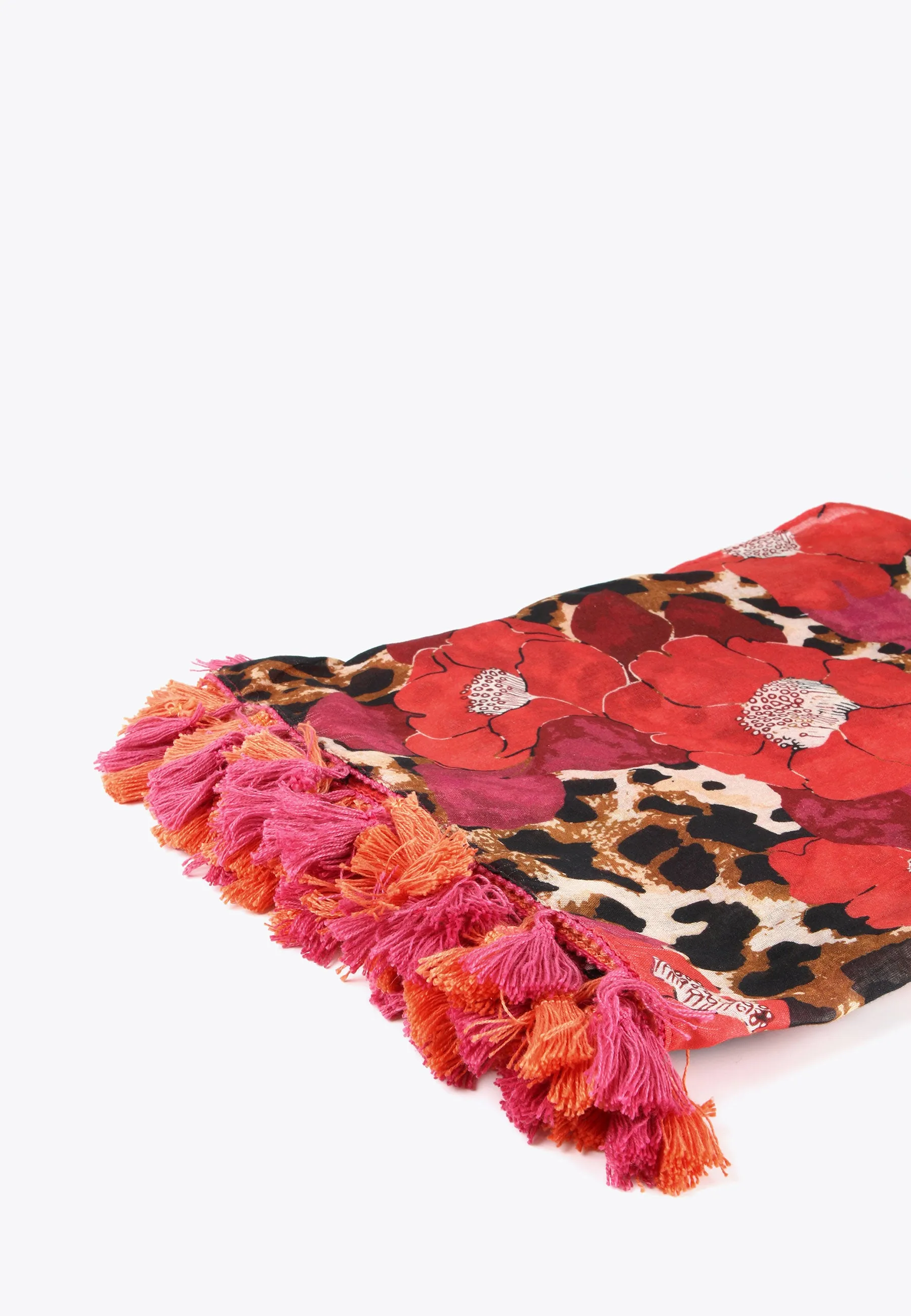 Floral and animal print pareo