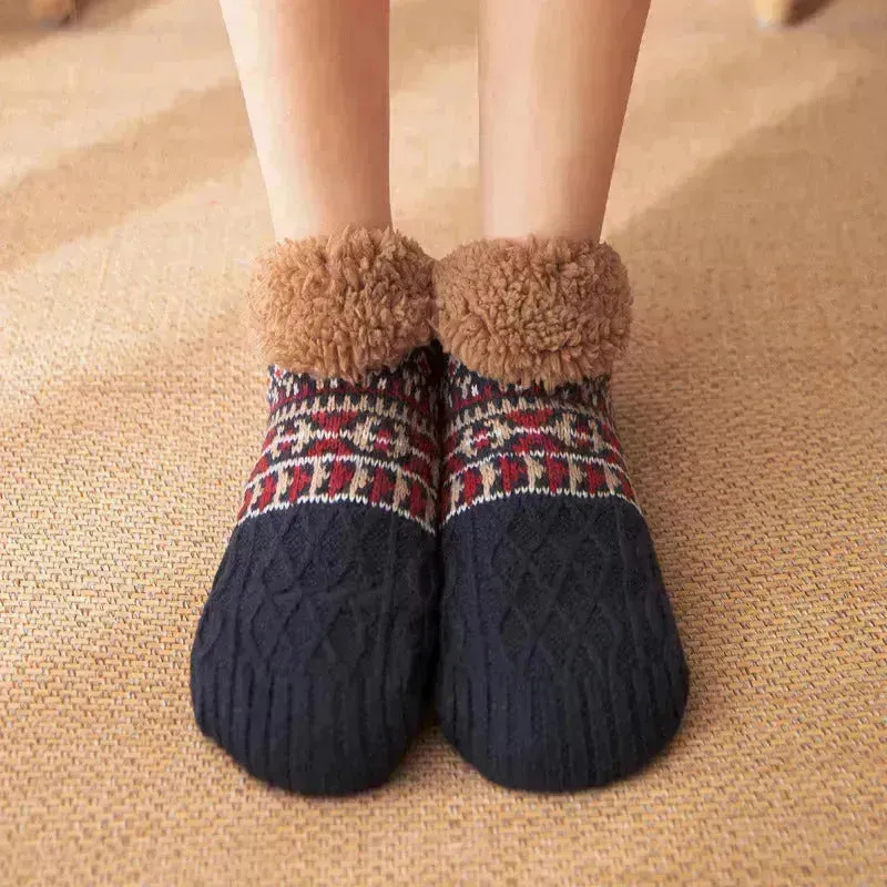 Indoor Home Floor Socks Fall And Winter Warm Non-slip Carpet Socks For Men And Women