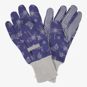 Kent & Stowe Purple Flutterbugs Print Cotton Gloves