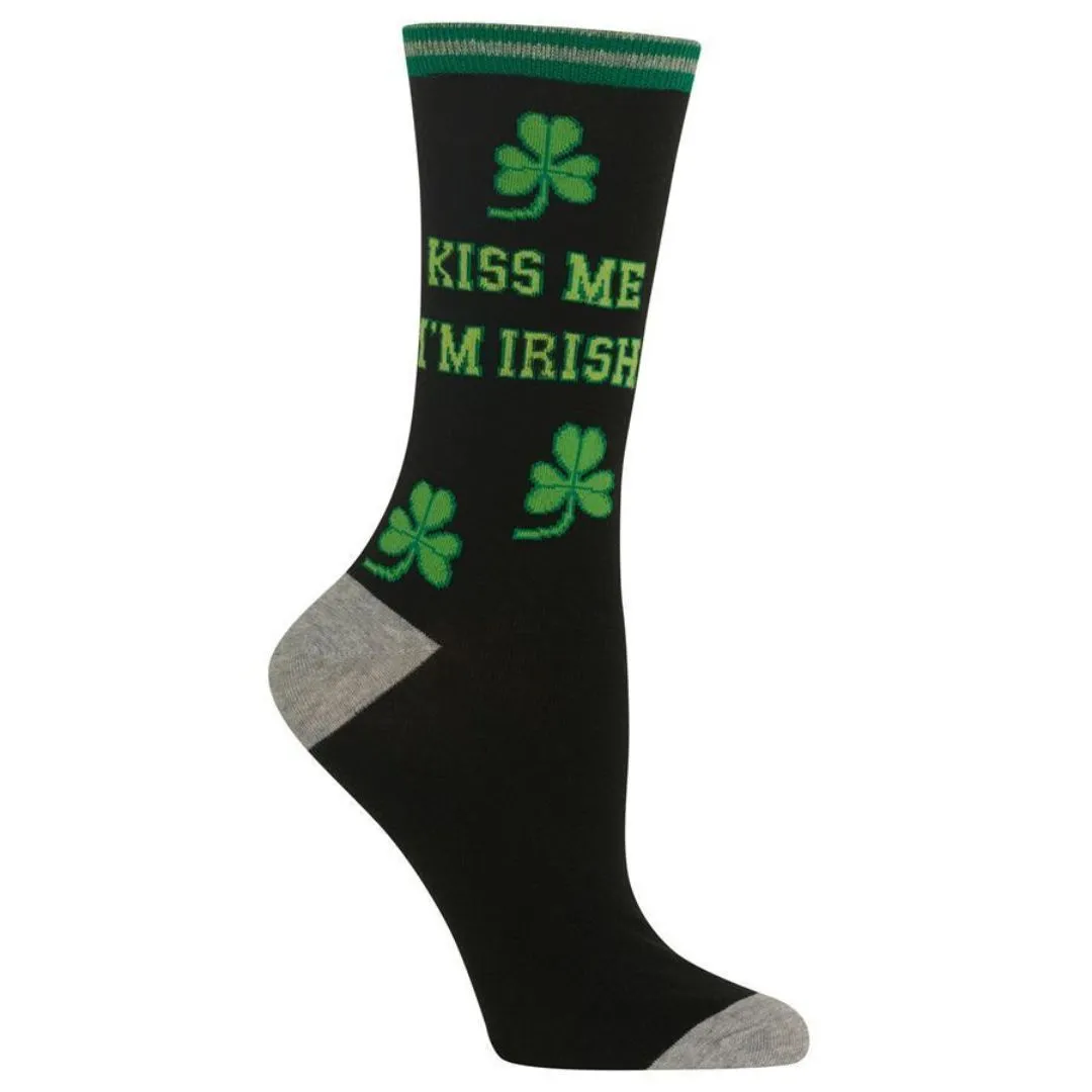 Kiss Me I'm Irish Socks Women's Crew Sock