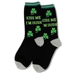 Kiss Me I'm Irish Socks Women's Crew Sock