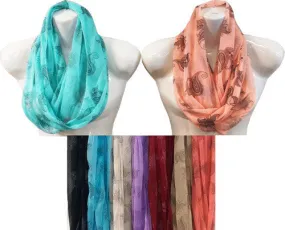 light weight infinity scarves with paisly Case of 60