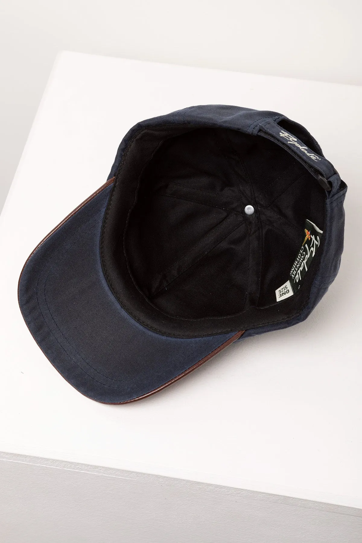 Men's Wax Baseball Cap with Leather Peak