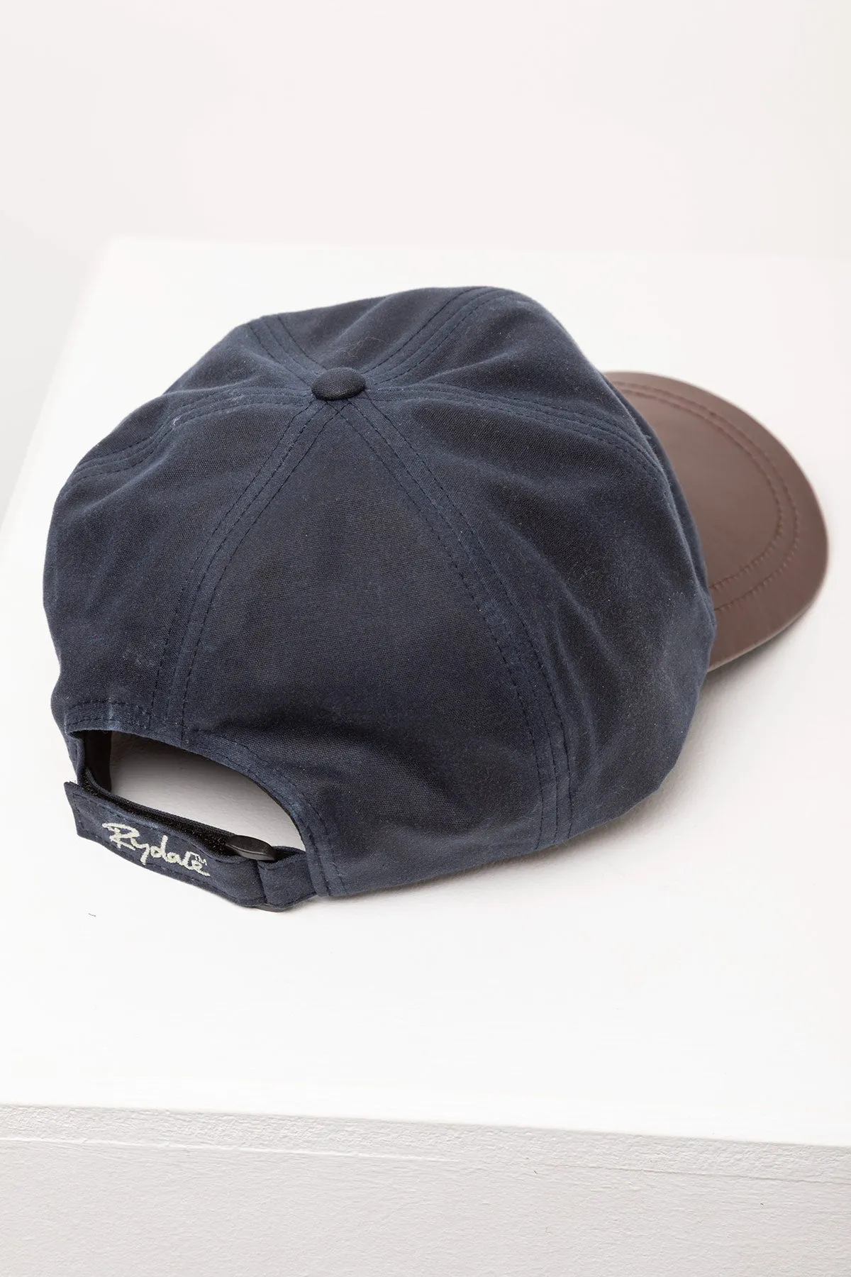 Men's Wax Baseball Cap with Leather Peak