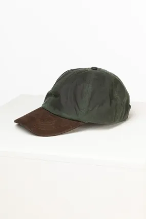 Men's Wax Baseball Cap with Suede Peak