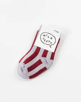 Milk Teeth Stripe Sock in Violet