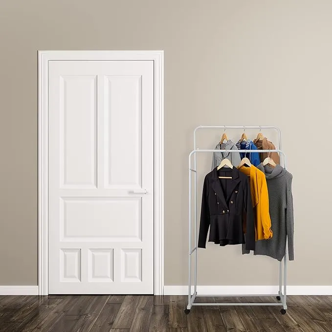 Multi-Functional Rack With Double Rods For Hanging Clothes And Hats Rk-39