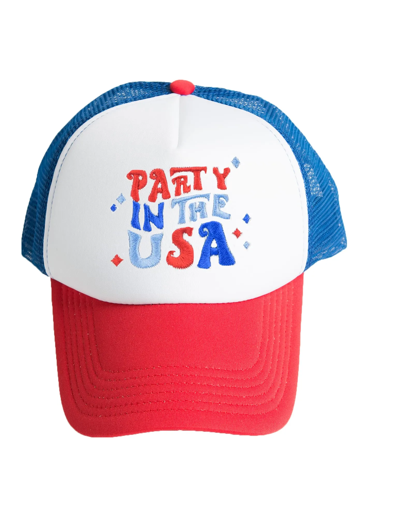 Party In The USA Foam Tucker Hat | White/Red/Royal