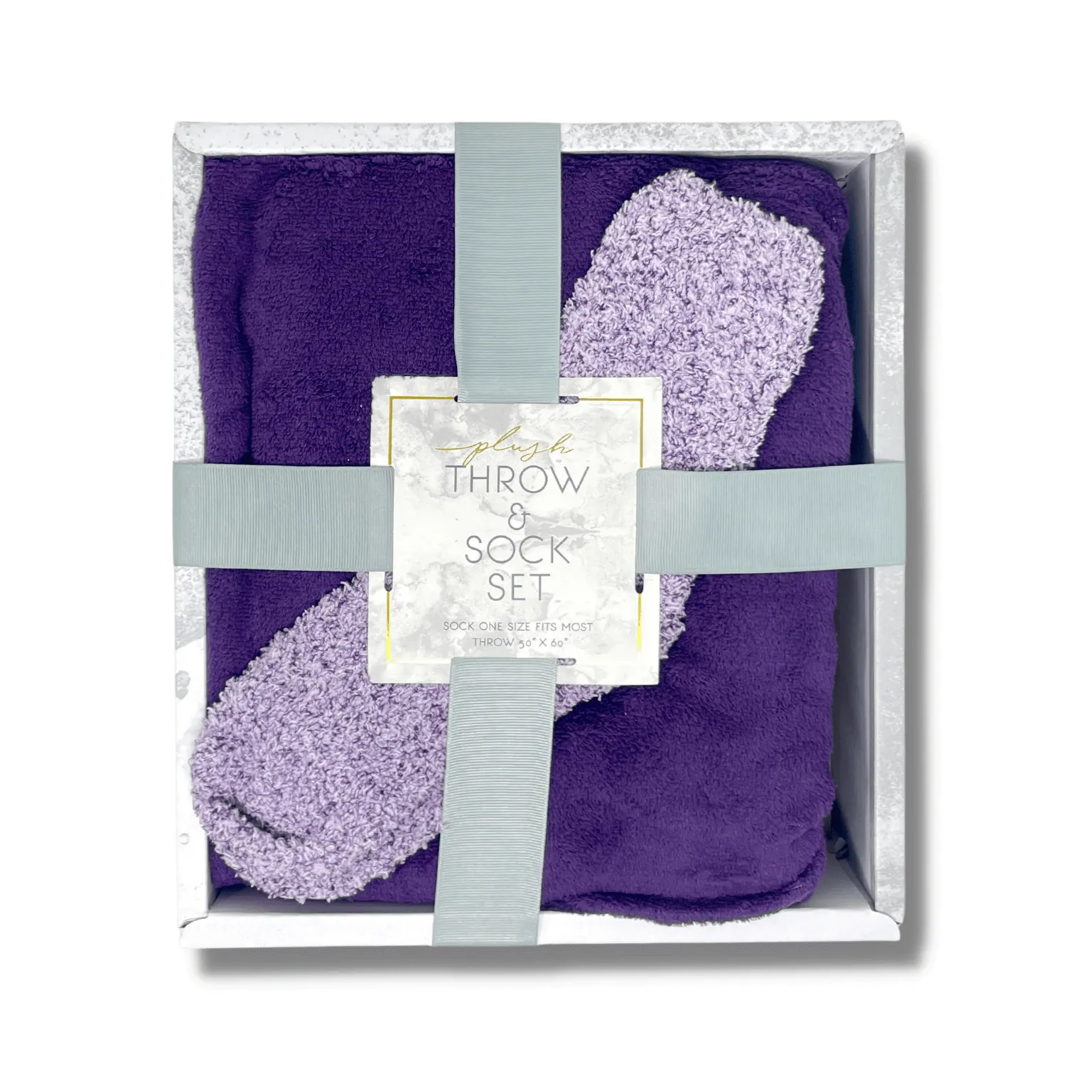 Plush Throw and Socks Gift Box Set