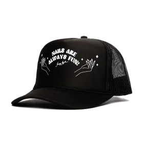 "Nails Are Always Fun" Limited Edition Black Trucker Hat