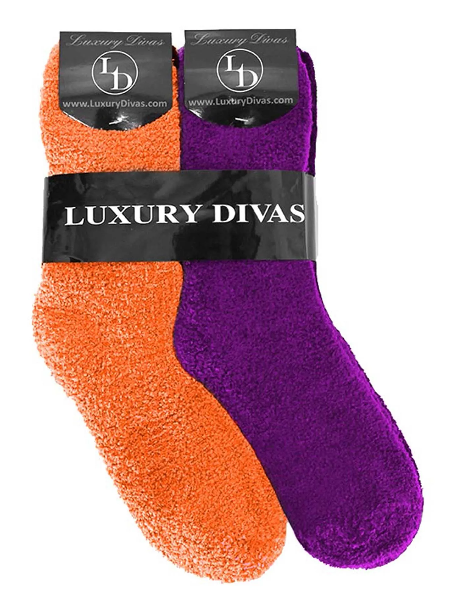 Solid Color Toasty Plush 6 Pack Fuzzy Socks