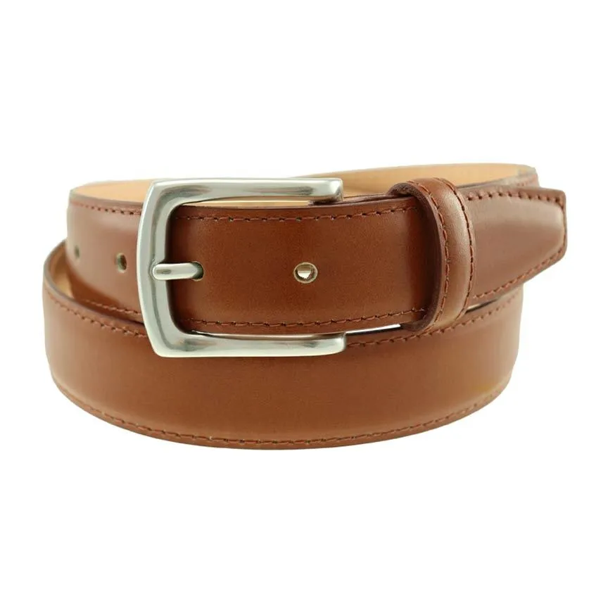 T.B. Phleps Torrence Cognac Deerskin Leather Men’s Dress Belt