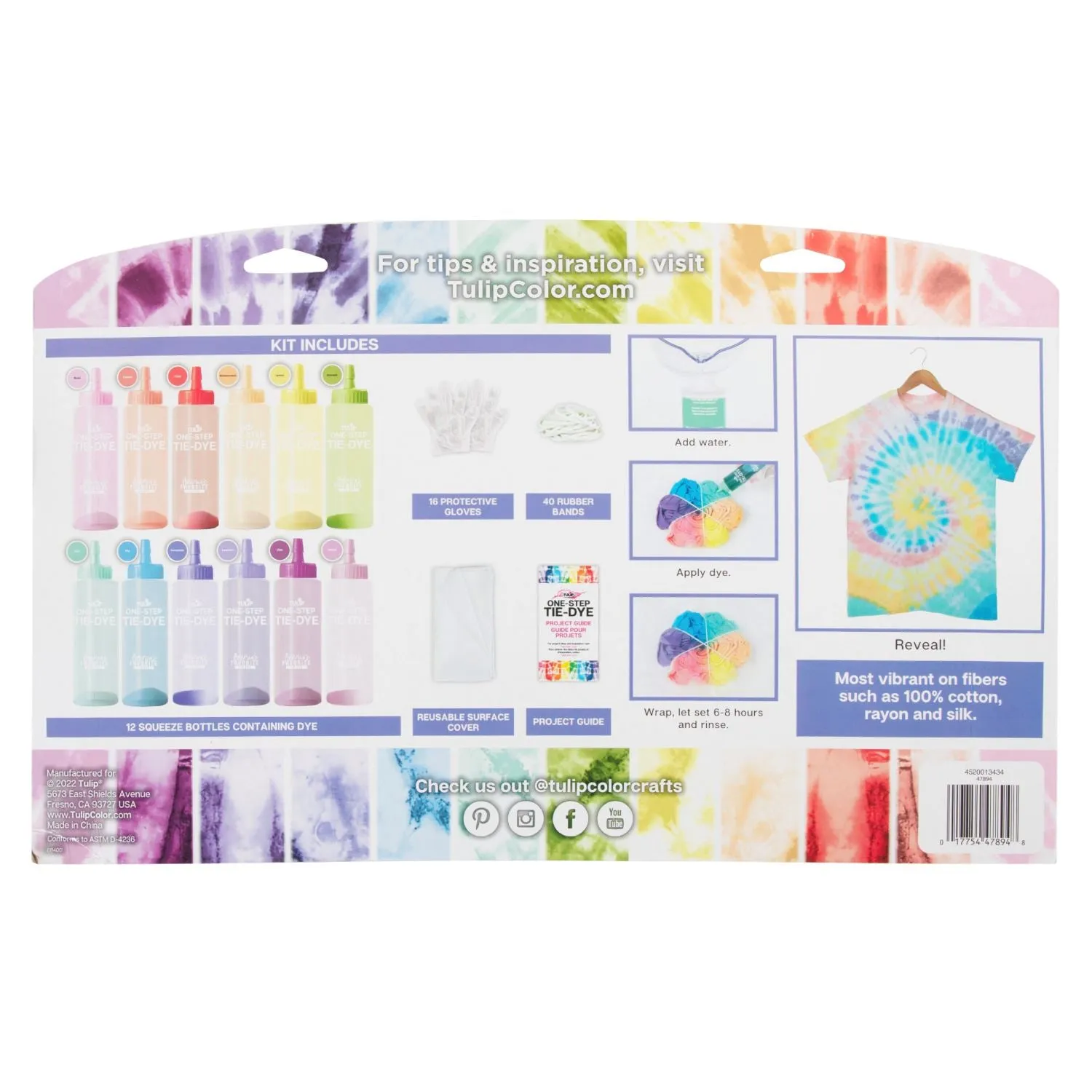 Tulip Pastel Party 12-Color Tie-Dye Kit