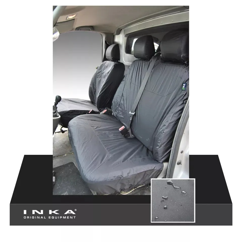 Vauxhall Vivaro X83 Front 1 2 Tailored Waterproof Seat Covers Grey MY 01-14