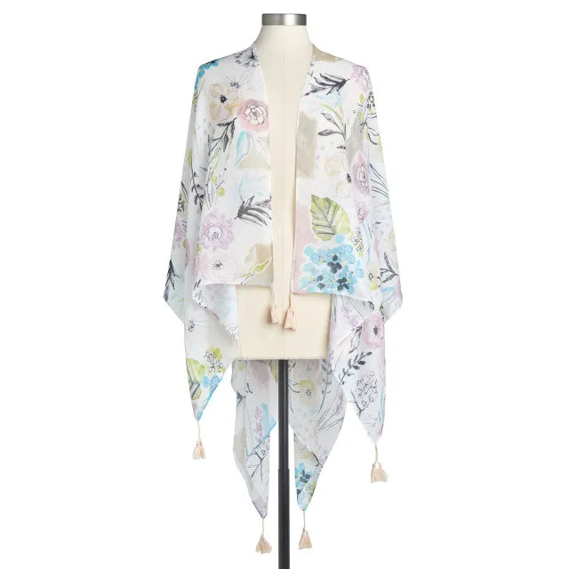 Watercolor Floral Kimono