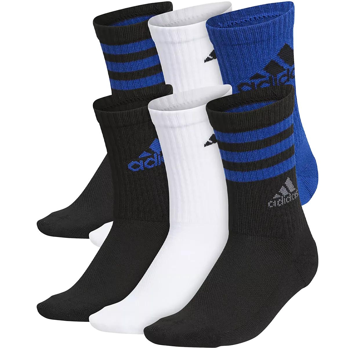 Youth Adidas Cushion Mixed 6-Pack Crew