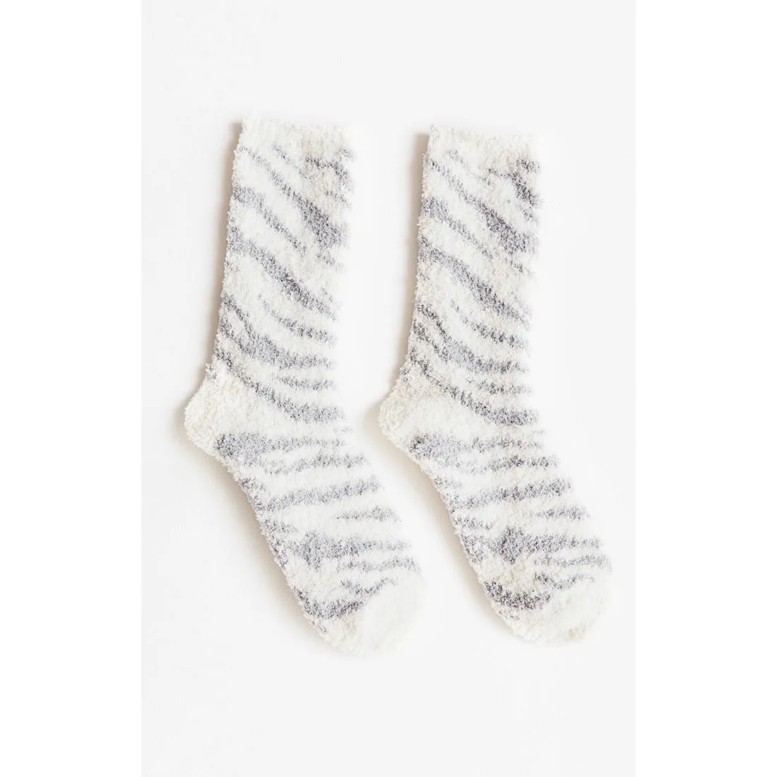 Zebra Plush Socks